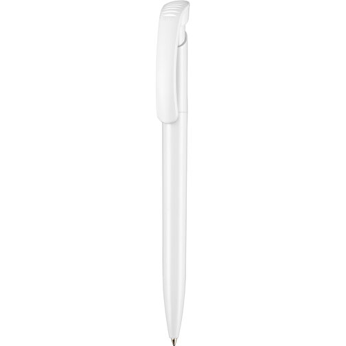 Kugelschreiber CLEAR SHINY , Ritter-Pen, weiß, ABS-Kunststoff, 14,80cm (Länge), Bild 1