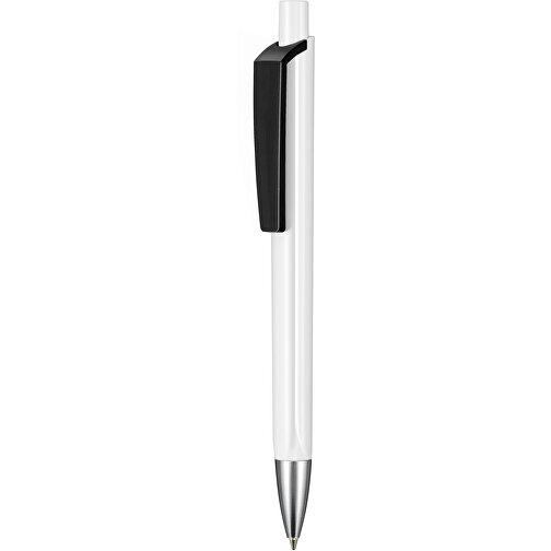 Kugelschreiber TRI-STAR , Ritter-Pen, schwarz/weiss, ABS-Kunststoff, 14,00cm (Länge), Bild 1