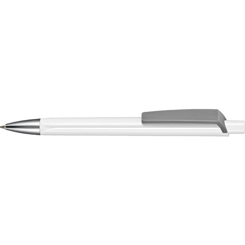 Kugelschreiber TRI-STAR , Ritter-Pen, steingrau/weiss, ABS-Kunststoff, 14,00cm (Länge), Bild 3