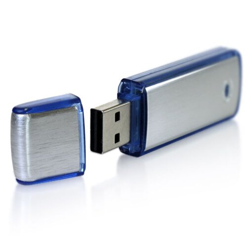 USB-Stick AMBIENT  32GB , Promo Effects MB , blau MB , 32 GB , Aluminium / Kunststoff MB , 3 - 10 MB/s MB , 6,70cm x 0,90cm x 2,10cm (Länge x Höhe x Breite), Bild 2