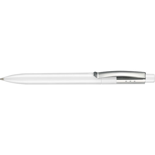 Kugelschreiber ELEGANCE , Ritter-Pen, weiß, ABS, Metall, 14,40cm (Länge), Bild 3