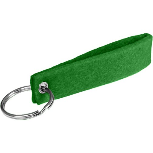 Schlüsselanhänger  3 Mm Polyesterfilz , Promo Effects, grün, Polyesterfilz, 3 mm dick, 9,00cm x 0,30cm x 2,00cm (Länge x Höhe x Breite), Bild 1