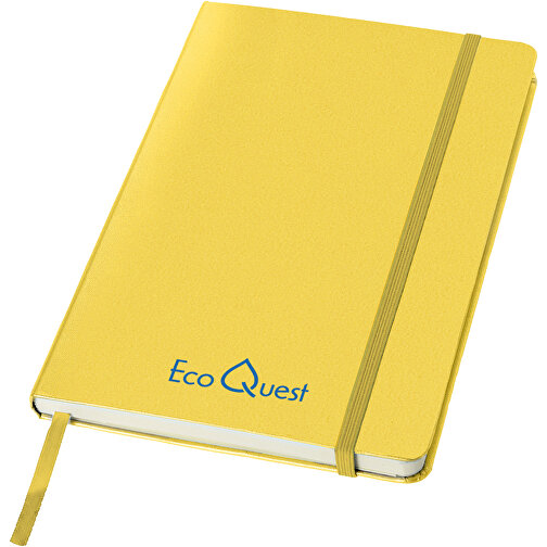 Classic A5 Hard Cover Notizbuch , gelb, Karton, Lederimitat Papier, 21,30cm x 1,50cm x 14,50cm (Länge x Höhe x Breite), Bild 4