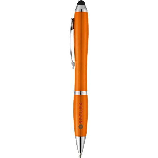 Nash Stylus Kugelschreiber Mit Farbigem Griff Und Schaft , orange, ABS Kunststoff, 13,70cm (Länge), Bild 4