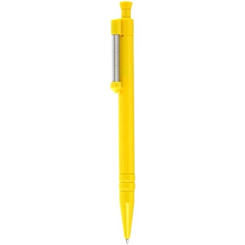 Kugelschreiber SPRING , Ritter-Pen, zitronen-gelb, ABS-Kunststoff, 14,10cm (Länge), Bild 1