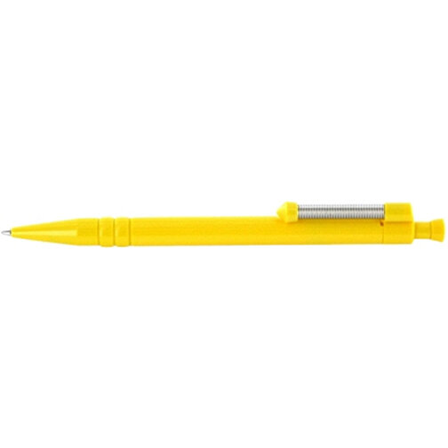 Kugelschreiber SPRING , Ritter-Pen, zitronen-gelb, ABS-Kunststoff, 14,10cm (Länge), Bild 3