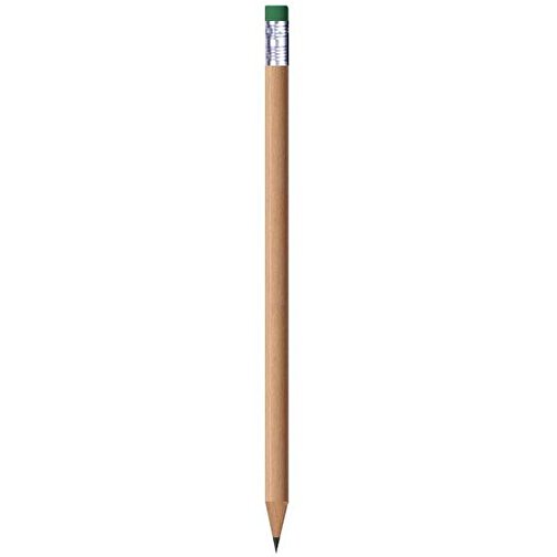 Bleistift, Natur, Rund, Mit Radierer , dunkelblau, Holz, 18,50cm x 0,70cm x 0,70cm (Länge x Höhe x Breite), Bild 1