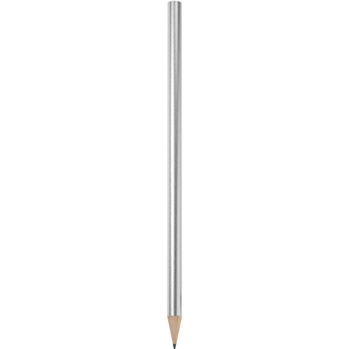 Bleistift, Lackiert, Rund , silber, Holz, 17,50cm x 0,70cm x 0,70cm (Länge x Höhe x Breite), Bild 1