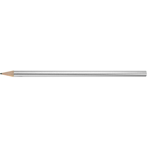 Bleistift, Lackiert, Rund , silber, Holz, 17,50cm x 0,70cm x 0,70cm (Länge x Höhe x Breite), Bild 3