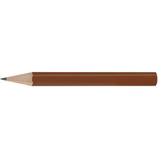 Bleistift, Lackiert, Rund, Kurz , braun, Holz, 8,50cm x 0,70cm x 0,70cm (Länge x Höhe x Breite), Bild 3