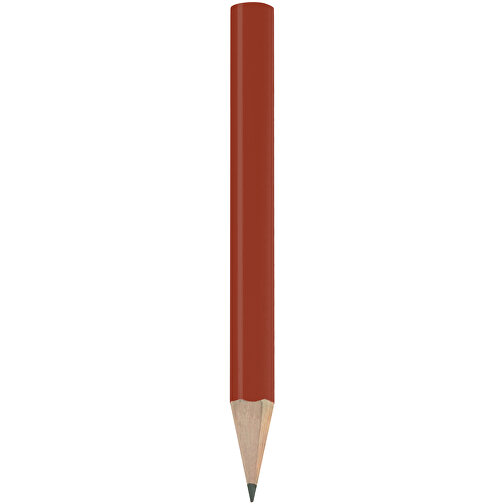 Bleistift, Lackiert, Rund, Kurz , rotbraun, Holz, 8,50cm x 0,70cm x 0,70cm (Länge x Höhe x Breite), Bild 1