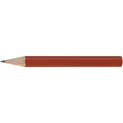 Bleistift, Lackiert, Rund, Kurz , rotbraun, Holz, 8,50cm x 0,70cm x 0,70cm (Länge x Höhe x Breite), Bild 3