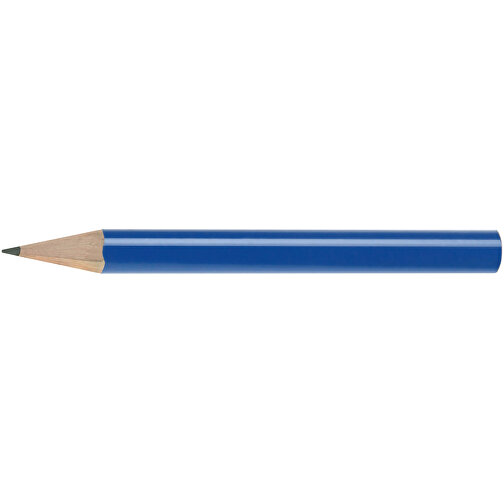 Bleistift, Lackiert, Rund, Kurz , dunkelblau, Holz, 8,50cm x 0,70cm x 0,70cm (Länge x Höhe x Breite), Bild 3