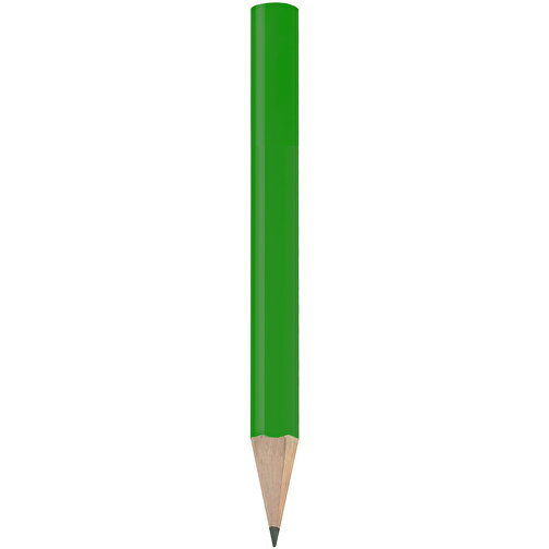 Bleistift, Lackiert, Rund, Kurz , grasgrün, Holz, 8,50cm x 0,70cm x 0,70cm (Länge x Höhe x Breite), Bild 1