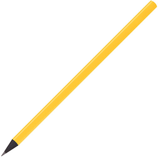 Schwarz Gefärbter Bleistift, Lackiert, Rund , dunkelgelb, Holz, 17,50cm x 0,70cm x 0,70cm (Länge x Höhe x Breite), Bild 2