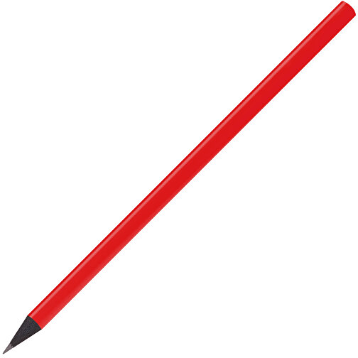 Schwarz Gefärbter Bleistift, Lackiert, Rund , hellrot, Holz, 17,50cm x 0,70cm x 0,70cm (Länge x Höhe x Breite), Bild 2