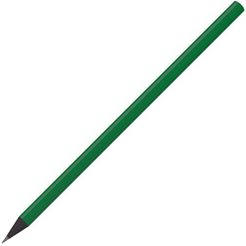Schwarz Gefärbter Bleistift, Lackiert, Rund , dunkelgrün, Holz, 17,50cm x 0,70cm x 0,70cm (Länge x Höhe x Breite), Bild 2