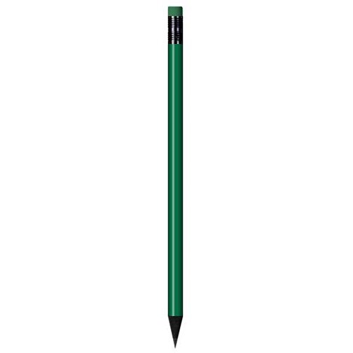 matita colorata nera, laccata, con gomma, rotonda, Immagine 1