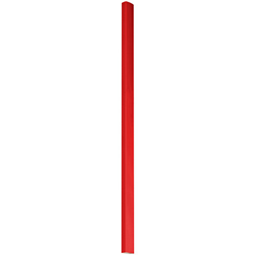 Zimmermannsbleistift, 24 Cm, Eckig-oval , rot, Holz, 24,00cm x 0,70cm x 1,20cm (Länge x Höhe x Breite), Bild 1