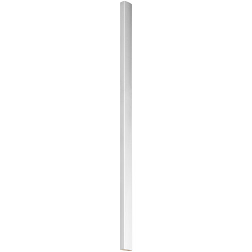 Zimmermannsbleistift, 24 Cm, Eckig-oval , weiß, Holz, 24,00cm x 0,70cm x 1,20cm (Länge x Höhe x Breite), Bild 1