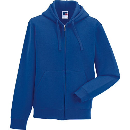 Authentic Zipped Hooded Sweat , Russell, königsblau, 80 % Baumwolle, 20 % Polyester, 2XL, , Bild 1