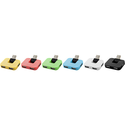 Gaia USB Hub Mit 4 Anschlüssen , schwarz, HIPS Kunststoff, 5,10cm x 1,00cm x 4,10cm (Länge x Höhe x Breite), Bild 5