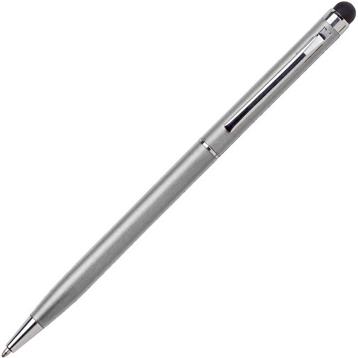 Kugelschreiber Aus Aluminium Irina , silber, Aluminium, Metall, Kautschuk, 13,40cm (Höhe), Bild 2