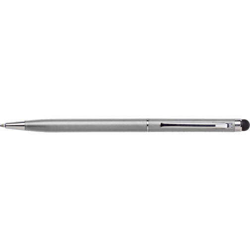 Kugelschreiber Aus Aluminium Irina , silber, Aluminium, Metall, Kautschuk, 13,40cm (Höhe), Bild 3