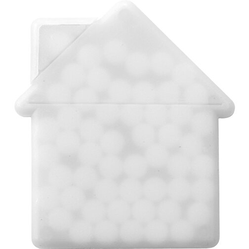 Pfefferminzbonbons Aus Kunststoff Jaya , weiß, Plastik, PP, 7,30cm x 0,60cm x 6,30cm (Länge x Höhe x Breite), Bild 1
