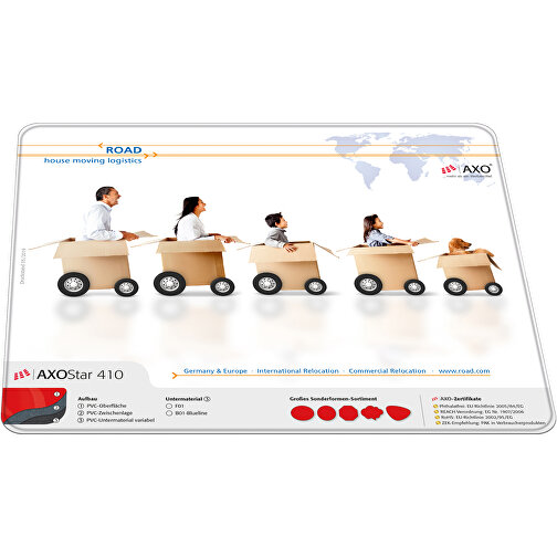 AXOPAD® Mousepad AXOStar 410, 24 x 19,5 cm rektangulær, 1,75 mm tyk, Billede 1