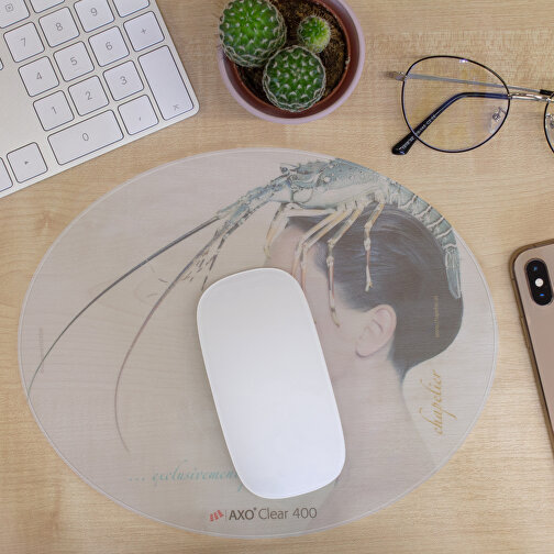 AXOPAD® Mousepad AXOClear 400, 24 x 19,5 cm, owalna, grubosc 0,9 mm, Obraz 2
