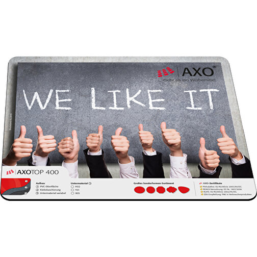 AXOPAD® Skrivbordsunderlägg AXOTop 500, 60 x 40 cm rektangulärt, 1 mm tjockt, Bild 1