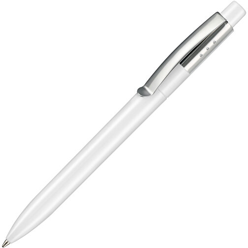 Kugelschreiber ELEGANCE , Ritter-Pen, weiß, ABS, Metall, 14,40cm (Länge), Bild 2