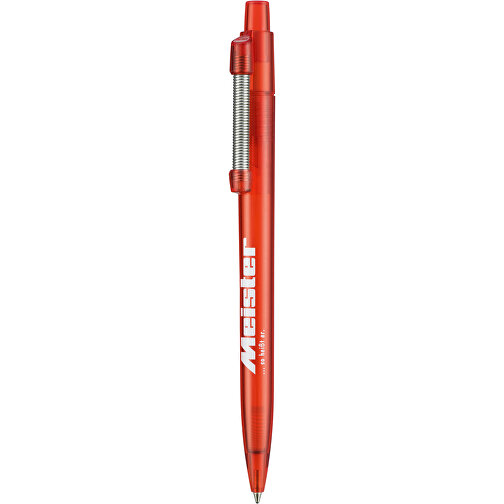 Kugelschreiber STRONG TRANSPARENT , Ritter-Pen, feuer-rot, ABS u. Metall, 14,60cm (Länge), Bild 1
