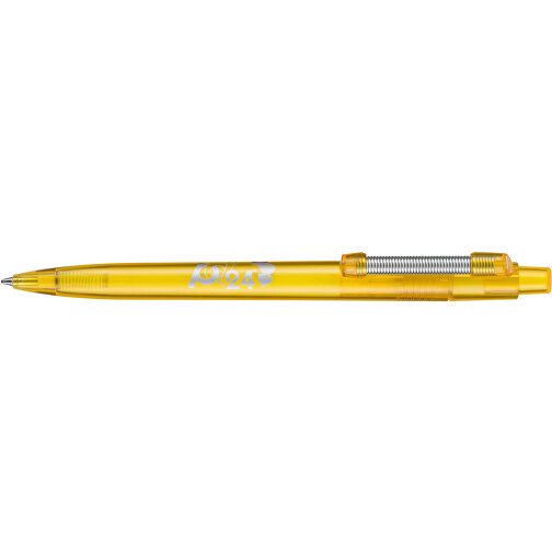 Kugelschreiber STRONG TRANSPARENT , Ritter-Pen, mango-gelb, ABS u. Metall, 14,60cm (Länge), Bild 3