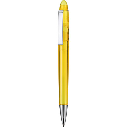 Kugelschreiber HAVANA TRANSPARENT , Ritter-Pen, sonnenblumen-gelb, ABS, Metall, 14,30cm (Länge), Bild 1