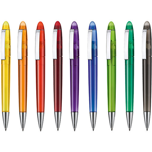 Kugelschreiber HAVANA TRANSPARENT , Ritter-Pen, sonnenblumen-gelb, ABS, Metall, 14,30cm (Länge), Bild 4