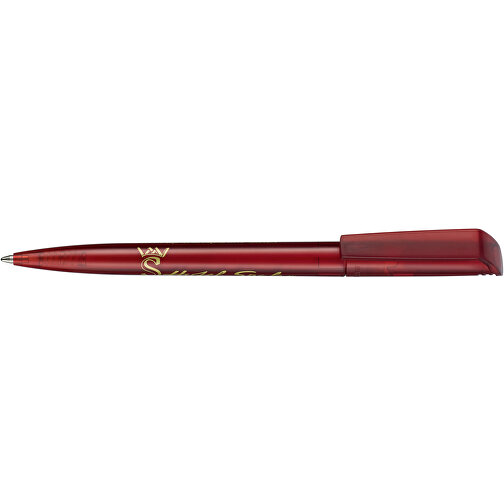 Kugelschreiber FLIP TRANSPARENT , Ritter-Pen, rubin-rot, ABS-Kunststoff, 14,00cm (Länge), Bild 3