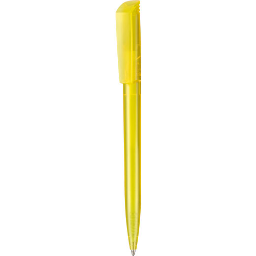 Kugelschreiber FLIP TRANSPARENT , Ritter-Pen, gelb, ABS-Kunststoff, 14,00cm (Länge), Bild 1