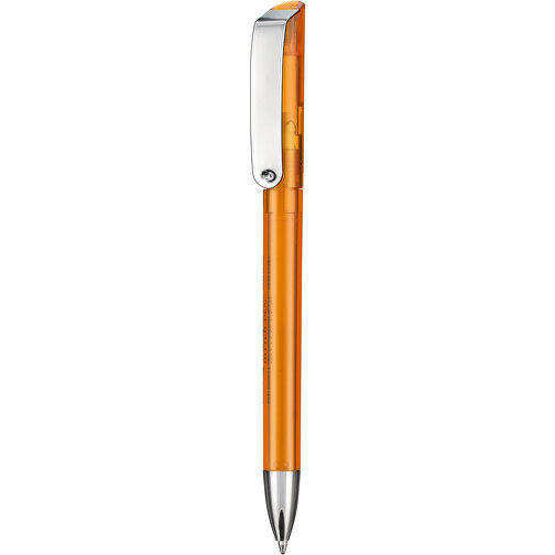 Kugelschreiber GLOSSY TRANSPARENT , Ritter-Pen, orange-trasparent, ABS-Kunststoff, 14,20cm (Länge), Bild 1