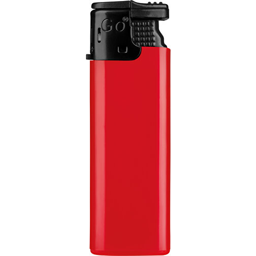 GO Turbo Feuerzeug , rot, Kunststoff, 7,90cm x 1,20cm x 2,50cm (Länge x Höhe x Breite), Bild 1
