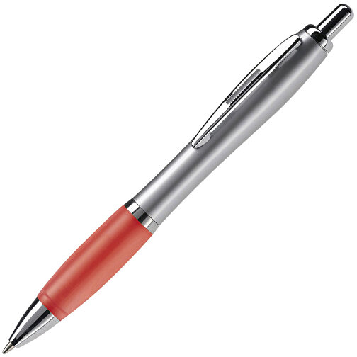 Kugelschreiber Hawaï Silver , silber / rot, ABS & Metall, 14,00cm (Länge), Bild 2