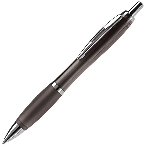 Kugelschreiber Hawaï Transparent , transparent schwarz, ABS & Metall, 14,00cm (Länge), Bild 2