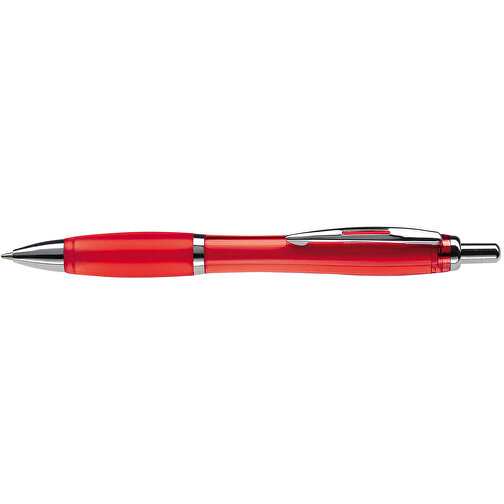 Kugelschreiber Hawaï Transparent , transparent rot, ABS & Metall, 14,00cm (Länge), Bild 3