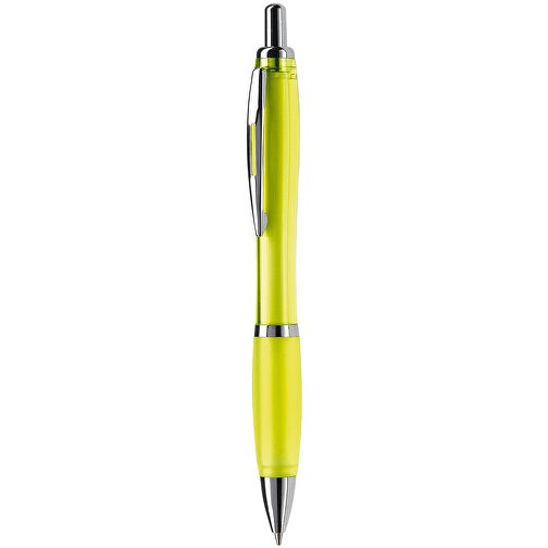 Kugelschreiber Hawaï Transparent , transparent gelb, ABS & Metall, 14,00cm (Länge), Bild 1