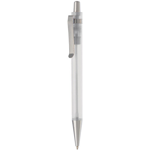 Kugelschreiber Antartica , gefrostet weiss, ABS & Metall, 13,50cm (Länge), Bild 1