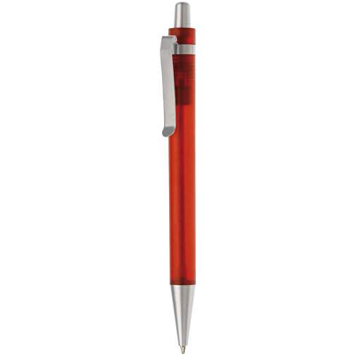 Kugelschreiber Antartica , gefrostet rot, ABS, Metall, 13,50cm (Länge), Bild 1