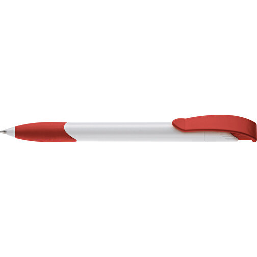 Kugelschreiber Apollo Hardcolour , weiß / rot, ABS, 14,70cm (Länge), Bild 3