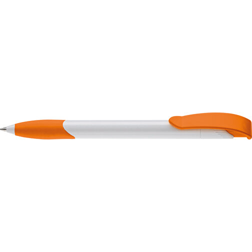 Kugelschreiber Apollo Hardcolour , weiß / orange, ABS, 14,70cm (Länge), Bild 3
