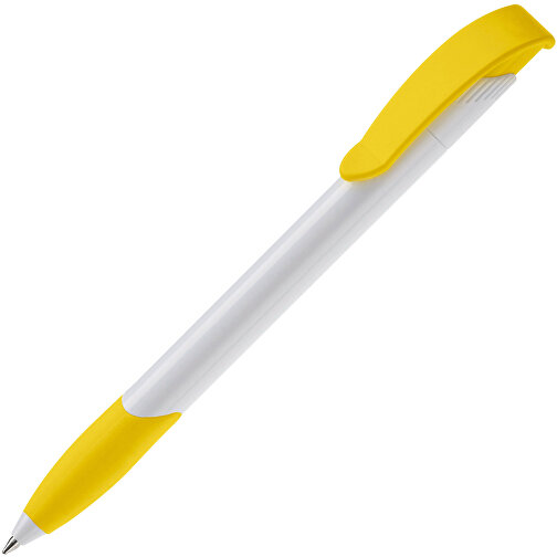 Kugelschreiber Apollo Hardcolour , weiss / gelb, ABS, 14,70cm (Länge), Bild 2